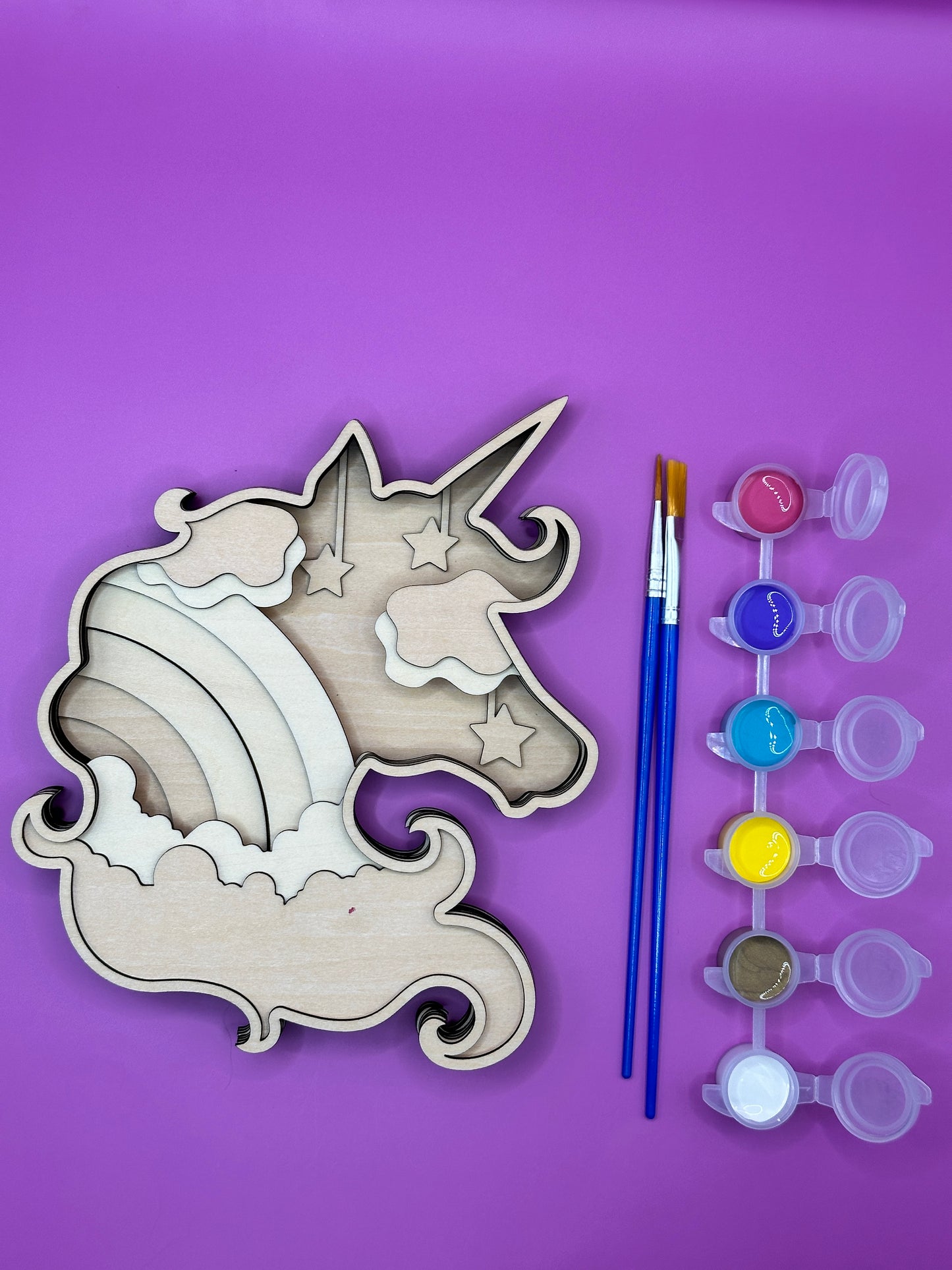 Unicorn Wooden Layered Art