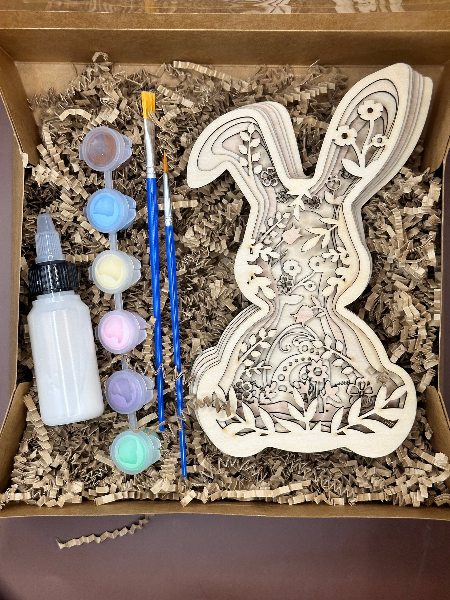 Mopsy Rabbit Wooden Layered Art Set