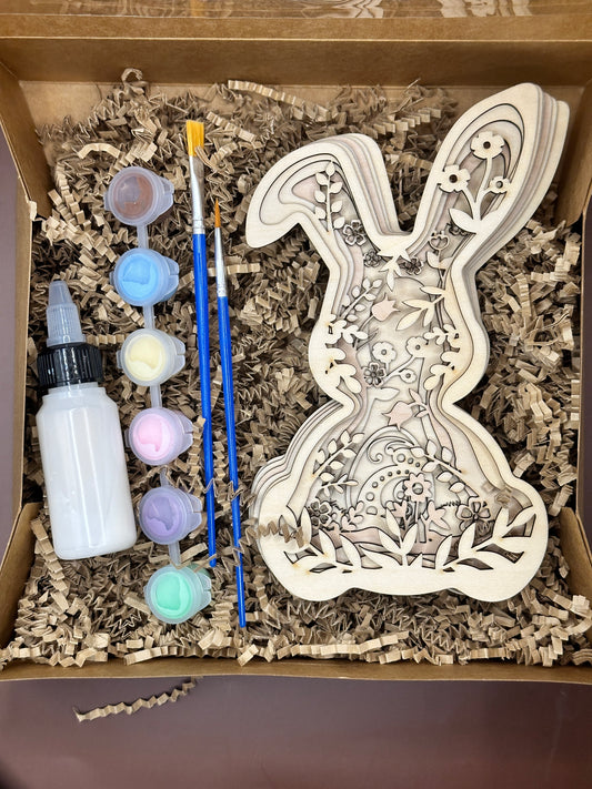Mopsy Rabbit Wooden Layered Art Set